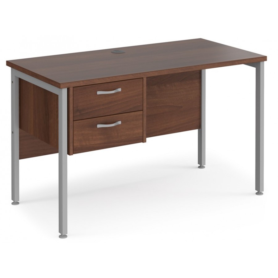 Maestro H Frame Shallow Desk with Two Drawer Pedestal